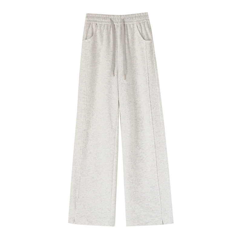 High Waist Long Thin Straight Loose Leisure Sports Sweat pants-1