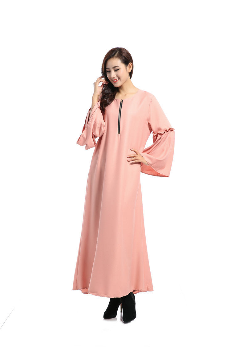 Featured Arabic Loose Robe Solid Color