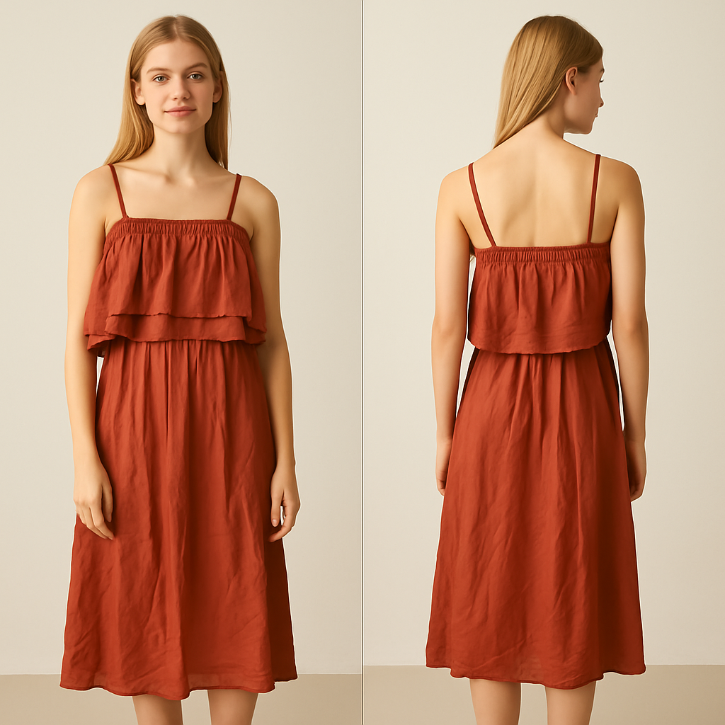 Pimkie – Halter Dress – Size 38 brown-Pimkie – فستان حماله بني  – مقاس 38